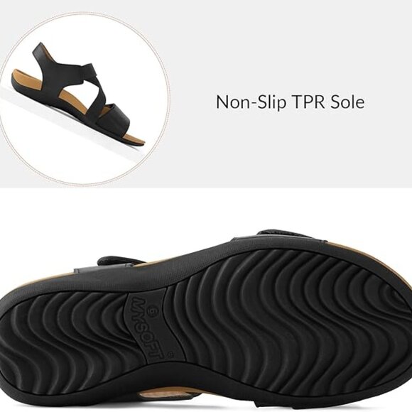 My Soft Women's Sandals Size 7 in Black - Picture 6 of 11